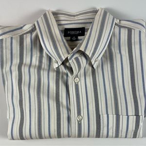 Sonoma | 100% Cotton Oxford Button Down Long Sleeve Men’s Shirt | Size LT